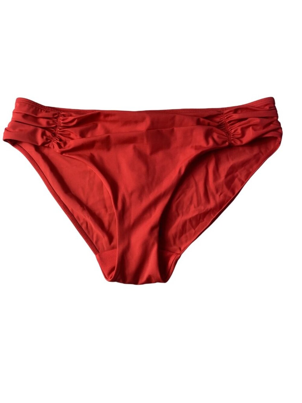 Panache Swim Anya Riva Gather Bikini Bottom*Red* L*Chlorine Resistant *NWT
